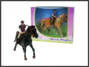 Figurka Hipo Koń z jeźdźcem 2 rodzaje 10cm 1