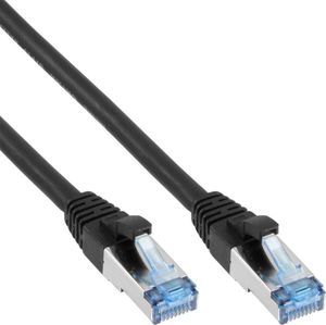 InLine Patch Cable - S / FTP (PiMf) - Cat.6A - 500MHz - Halogen Free - Copper - Black - 15m (76815S) 1