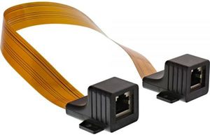 InLine InLine® Patch Cable Window Feedthrough, 2x RJ45 Jack, unshielded, 0.3m (69991I) 1
