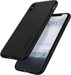 Spigen Etui Spigen Thin Fit 360 iPhone Xs Max Black 2x szkło Glas.tR Slim 2
