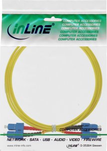 InLine InLine - Patch- Cable - SC Single- Modus (M) to SC Single- Modus (M) - 25,0m - glass fiber - 9/125 Micrometer - OS2 - halogen free - yellow (82925H) 2