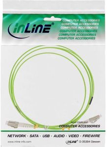 InLine InLine - Patch- Cable - LC Multi- Mode (M) to LC Multi- Mode (M) - 3,0m - glass fiber - 50/125 Micrometer - OM5 - halogen free - green (88543Q) 2
