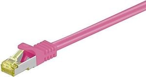 Goobay Wentronic goobay - Patch- Cable - RJ- 45 (M) to RJ- 45 (M) - 5,0m - SFTP, PiMF - Cat.7 RohCable - halogen free, shaped - Magenta (91623) 1