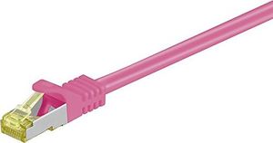 Goobay Wentronic goobay - Patch- Cable - RJ- 45 (M) to RJ- 45 (M) - 25cm - SFTP, PiMF - Cat.7 RohCable - halogen free, shaped - Magenta (91569) 1