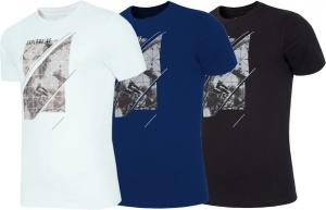 4f Koszulki męskie zestaw 3 szt. biała/czarna/granatowa r. L (H4Z18-TSM013) 1