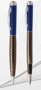 Tetis Pióro + długopis niebieskie w etui KK472-PDN 1