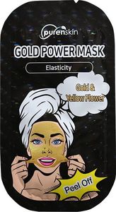PurenSkin Gold Power Mask Gold&Yellow Flower Metaliczna ujędrniająca maseczka 10g 1