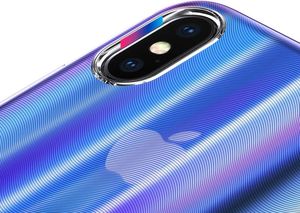 Baseus Baseus Aurora Case cieniowane etui pokrowiec ombre Apple iPhone XS / X niebieski (WIAPIPH58-JG03) 3