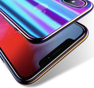 Baseus Baseus Aurora Case cieniowane etui pokrowiec ombre Apple iPhone XS / X niebieski (WIAPIPH58-JG03) 4