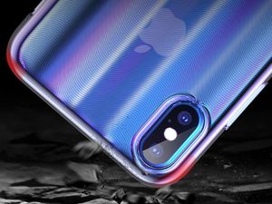 Baseus Baseus Aurora Case cieniowane etui pokrowiec ombre Apple iPhone XS / X niebieski (WIAPIPH58-JG03) 7
