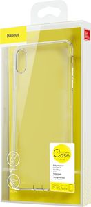 Baseus Baseus Simplicity żelowe etui pokrowiec z zatyczką na port ładowania iPhone XS Max przezroczysty (ARAPIPH65-A02) 8