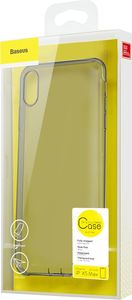 Baseus Baseus Simplicity żelowe etui pokrowiec z zatyczką na port ładowania iPhone XS Max przezroczysty czarny (ARAPIPH65-A01) 8