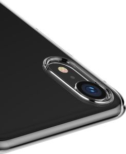 Baseus Baseus Simplicity żelowe etui pokrowiec z zatyczką na port ładowania iPhone XR przezroczysty (ARAPIPH61-A02) 6