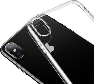 Baseus Baseus Simplicity żelowe etui pokrowiec z zatyczką na port ładowania iPhone XS / X przezroczysty (ARAPIPH58-A02) 5