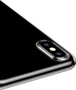 Baseus Baseus Simplicity żelowe etui pokrowiec z zatyczką na port ładowania iPhone XS / X przezroczysty (ARAPIPH58-A02) 6