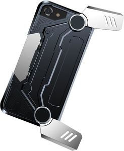 Baseus Baseus Gamer Gamepad Case składane etui pokrowiec dla graczy podstawka Apple iPhone 8 / 7 srebrny (WIAPGM-A0S) 2