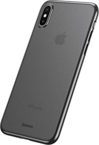 Baseus Baseus Wing Case ultracienkie etui pokrowiec iPhone XS Max czarny przezroczysty (WIAPIPH65-E01) 3