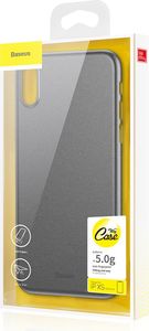 Baseus Wing Case ultracienkie etui pokrowiec iPhone X / XS czarny przezroczysty (WIAPIPH58-E01) 8
