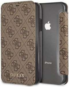 Guess Guess GUFLBKI61GF4GBR iPhone Xr brown /brązowy book 4G Charms Collection 1