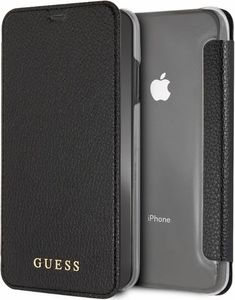 Guess Guess GUFLBKI65IGLTBK iPhone Xs Max blac k/czarny book Iridescent 1