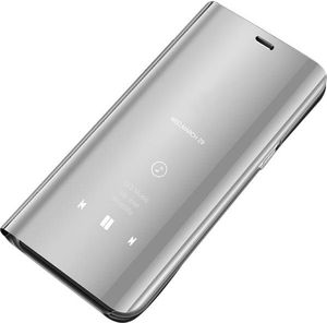 Hurtel Clear View Case futerał etui z inteligentną klapką Samsung Galaxy S7 G930 srebrny 1