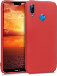 Hurtel Silicone Case elastyczne silikonowe etui pokrowiec Huawei P20 Lite czerwony 1