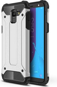 Hurtel Hybrid Armor pancerne hybrydowe etui pokrowiec Samsung Galaxy J6 2018 J600 srebrny 1