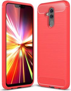 Hurtel Carbon Case elastyczne etui pokrowiec Huawei Mate 20 Lite czerwony 1