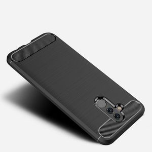 Hurtel Carbon Case elastyczne etui pokrowiec Huawei Mate 20 Lite czerwony 3