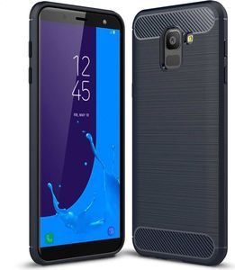 Hurtel Carbon Case elastyczne etui pokrowiec Samsung Galaxy J6 2018 J600 niebieski 1