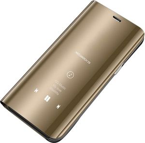 Hurtel Clear View Case futerał etui z inteligentną klapką Samsung Galaxy S9 G960 złoty 1