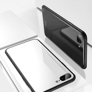 MSVII MSVII Tempered Glass Case etui pokrowiec nakładka ze szkła hartowanego iPhone 8 / 7 biały 3