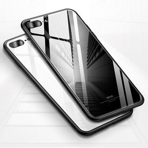 MSVII MSVII Tempered Glass Case etui pokrowiec nakładka ze szkła hartowanego iPhone 8 / 7 biały 4
