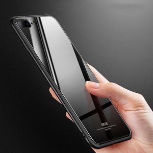 MSVII MSVII Tempered Glass Case etui pokrowiec nakładka ze szkła hartowanego iPhone 8 / 7 biały 7