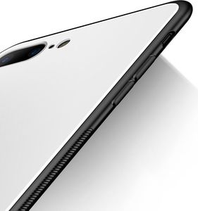 MSVII MSVII Tempered Glass Case etui pokrowiec nakładka ze szkła hartowanego iPhone 8 / 7 biały 10
