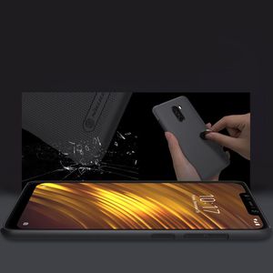 Nillkin Super Frosted Shield wzmocnione etui pokrowiec + podstawka Xiaomi Pocophone F1 czarny 6