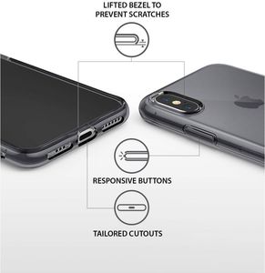 Ringke Ringke Air ultracienkie żelowe etui pokrowiec iPhone XS / X czarny (ARAP0019-RPKG) 3