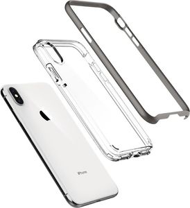 Spigen Nakładka Neo Hybrid Crystal do Apple iPhone XS/X szaro-przezroczysta 5