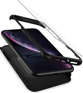 Spigen Nakładka Thin Fit 360 + szkło do Apple iPhone XR czarna 3