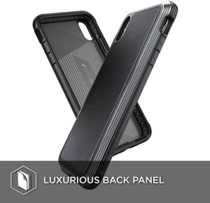 X-doria X-Doria Defense Lux - Etui aluminiowe iPhone Xs Max (Drop test 3m) (Black Leather) 4