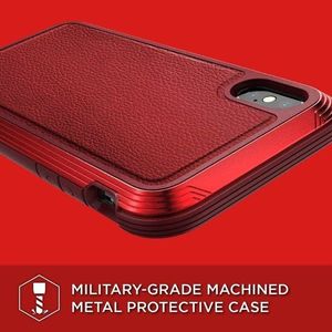 X-doria X-Doria Defense Lux - Etui aluminiowe iPhone Xs / X (Drop test 3m) (Red Leather) 8