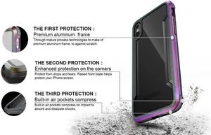 X-doria X-Doria Defense Shield - Etui aluminiowe iPhone Xs / X (Drop test 3m) (Silver/Clear) 5