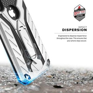 Zizo Zizo Static Cover - Pancerne etui iPhone XR z podstawką (Silver/Black) 3