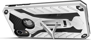 Zizo Zizo Static Cover - Pancerne etui iPhone XR z podstawką (Silver/Black) 6