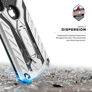 Zizo Zizo Static Cover - Pancerne etui iPhone Xs Max z podstawką (Silver/Black) 3