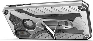 Zizo Zizo Static Cover - Pancerne etui iPhone Xs Max z podstawką (Silver/Black) 6