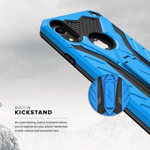 Zizo Zizo Static Cover - Pancerne etui iPhone XR z podstawką (Blue/Black) 2