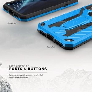Zizo Zizo Static Cover - Pancerne etui iPhone XR z podstawką (Blue/Black) 5