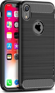 IPAKY iPaky Slim Carbon elastyczne etui pokrowiec iPhone XR czarny 1