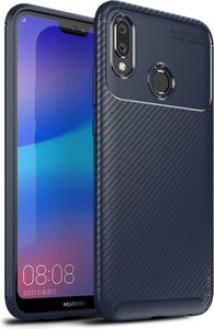 IPAKY iPaky Carbon Fiber elastyczne etui pokrowiec Huawei P20 Lite niebieski 1
